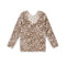 Carlito Leopard Print Velvet Tee Blouse